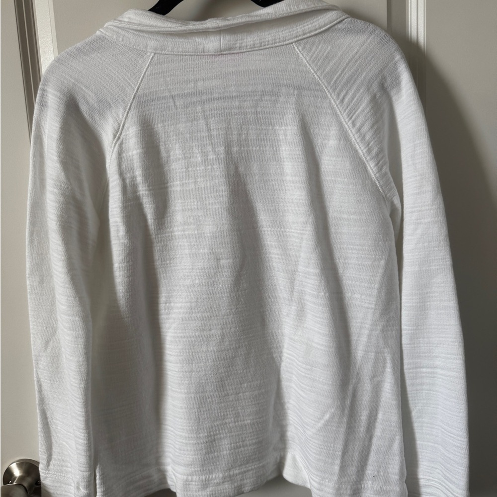 Lilly Pulitzer Skipper Popover White Half-Zip Women's Sweater Size Small - Picture 3 of 3